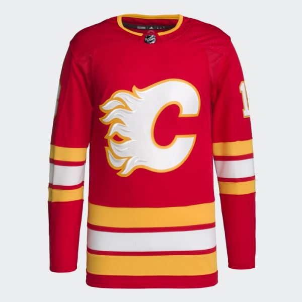 Flames Gaudreau Home Authentic Jersey Red Adidas