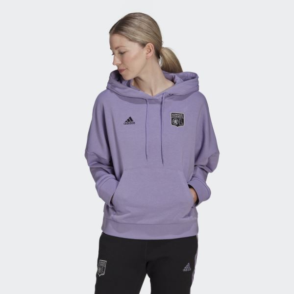 Olympique Lyonnais Hoodie Lilac Adidas