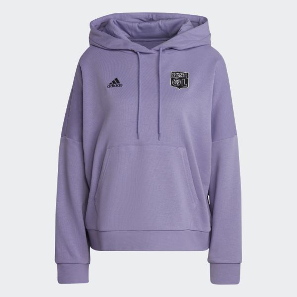 Olympique Lyonnais Hoodie Lilac Adidas