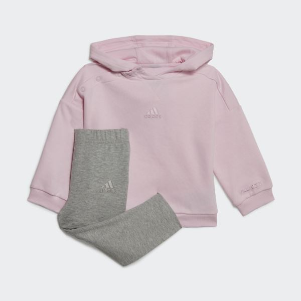 Pink Hooded Fleece Track Suit Adidas