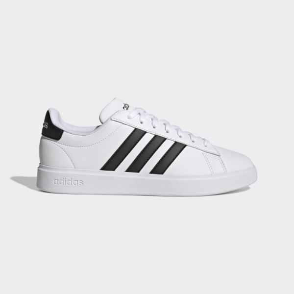 White Adidas Grand Court Cloudfoam Comfort Shoes