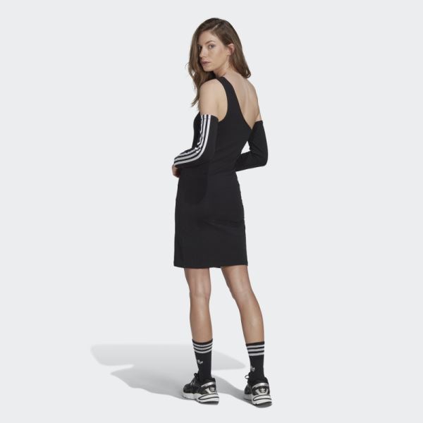 Black Centre Stage Cutout Long Sleeve Dress Adidas