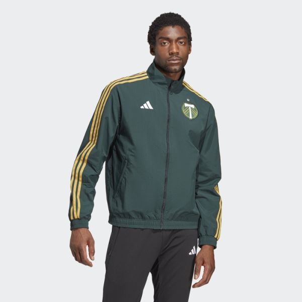 Green Adidas Portland Timbers Anthem Jacket