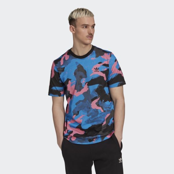 Camo Series Allover Print Tee Adidas Blue