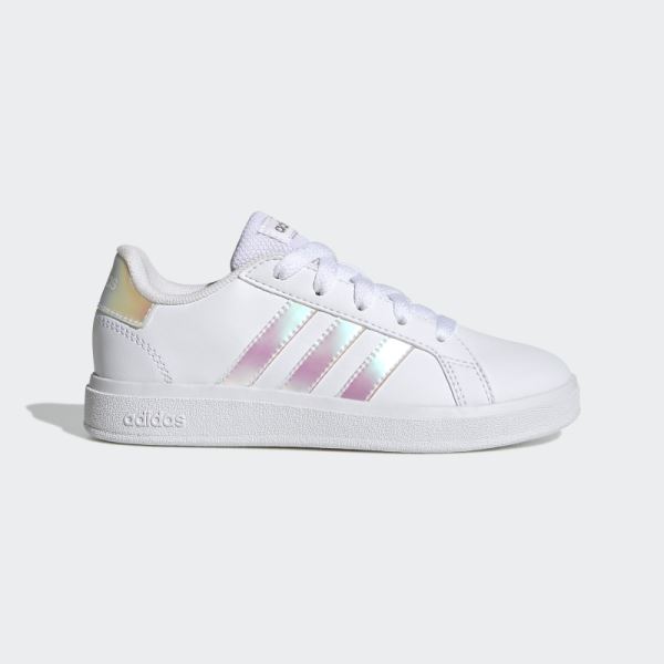 Grand Court Lifestyle Lace Tennis Shoes Adidas White