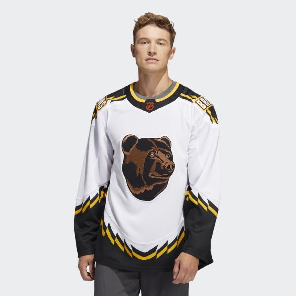 Bruins Authentic Reverse Retro Wordmark Jersey White Adidas