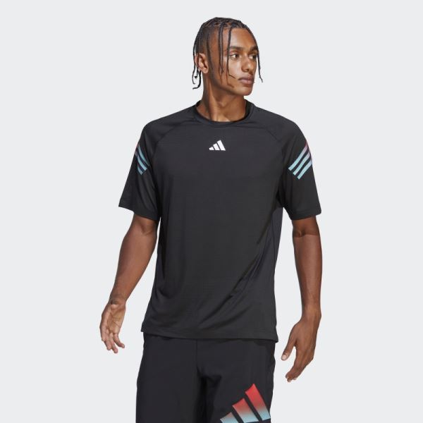 Train Icons 3-Stripes Training Tee Adidas Black