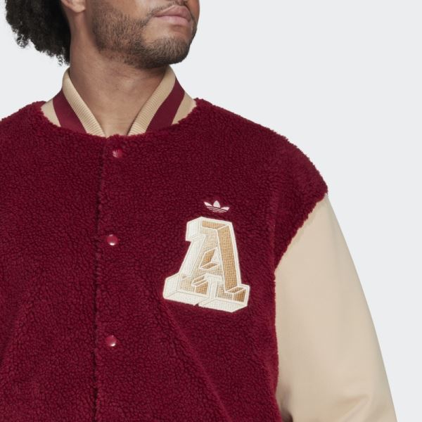 Varsity Jacket Adidas Burgundy