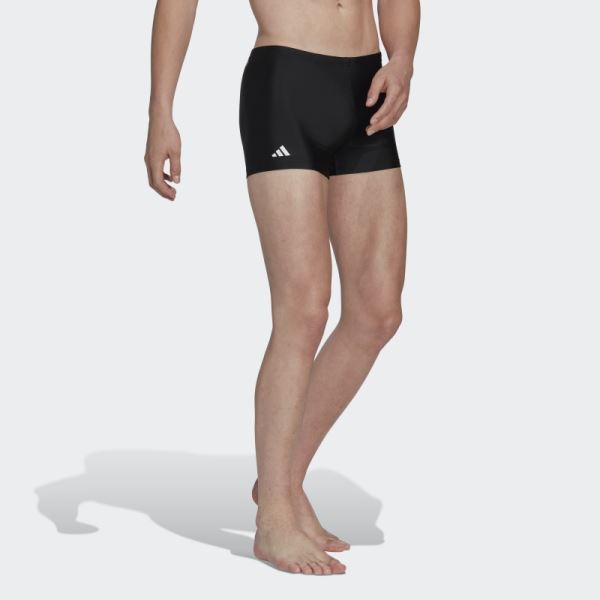 Black Adidas Bold 3-Stripes Swim Boxers