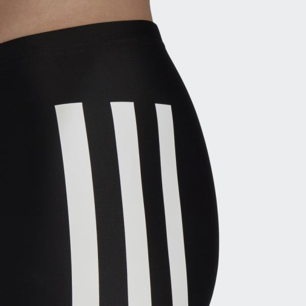 Black Adidas Bold 3-Stripes Swim Boxers