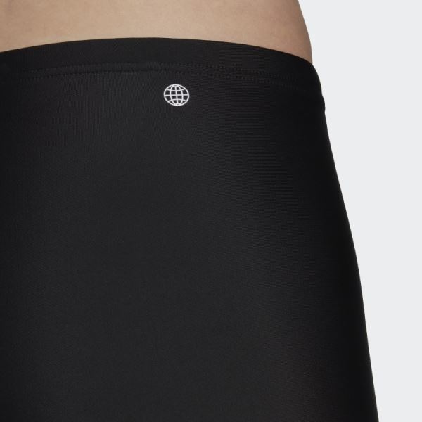 Black Adidas Bold 3-Stripes Swim Boxers