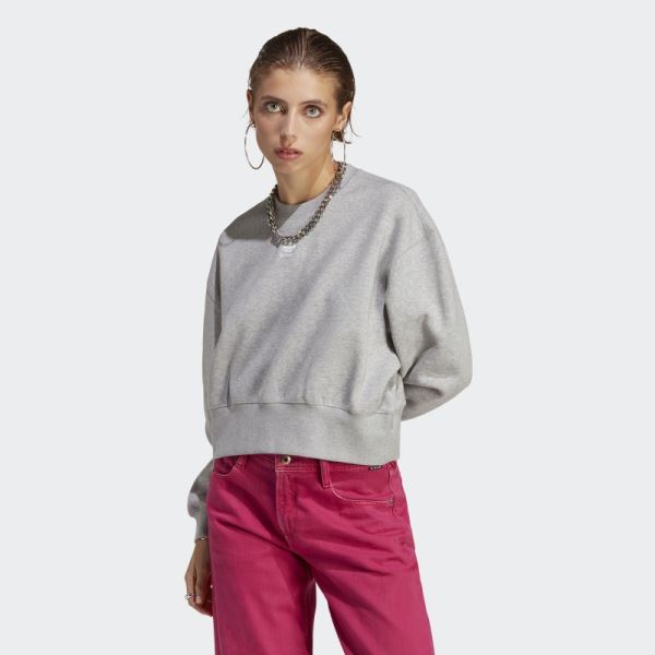 Medium Grey Adidas Adicolor Essentials Crew Sweatshirt