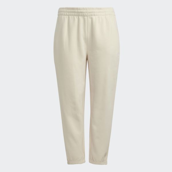 Adidas Essentials Fleece Joggers (Plus Size) White