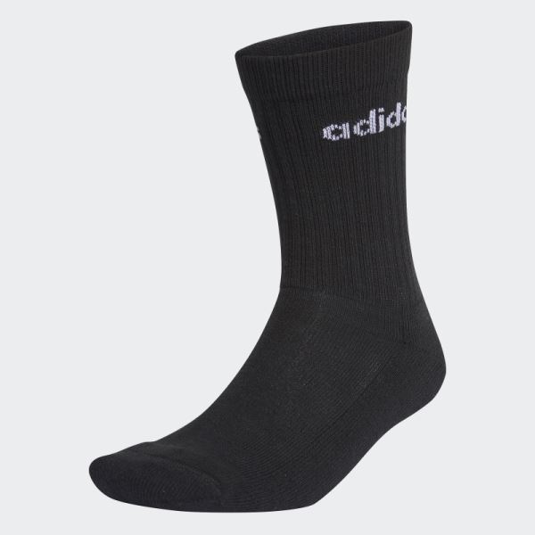 Adidas Half-Cushioned Crew Socks 3 Pairs Black