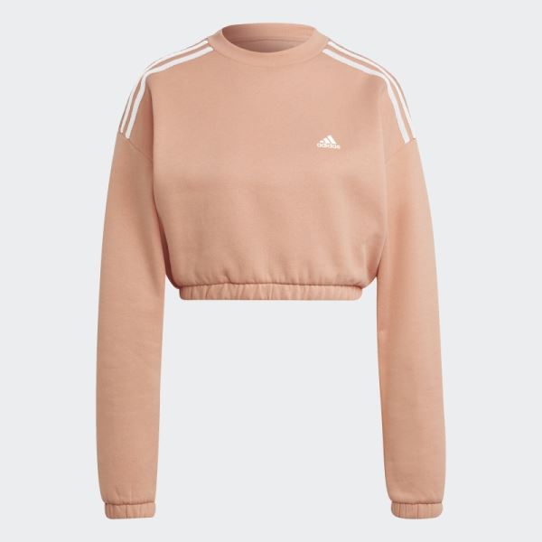 Hyperglam Crop Crew Sweatshirt Adidas Ambient Blush