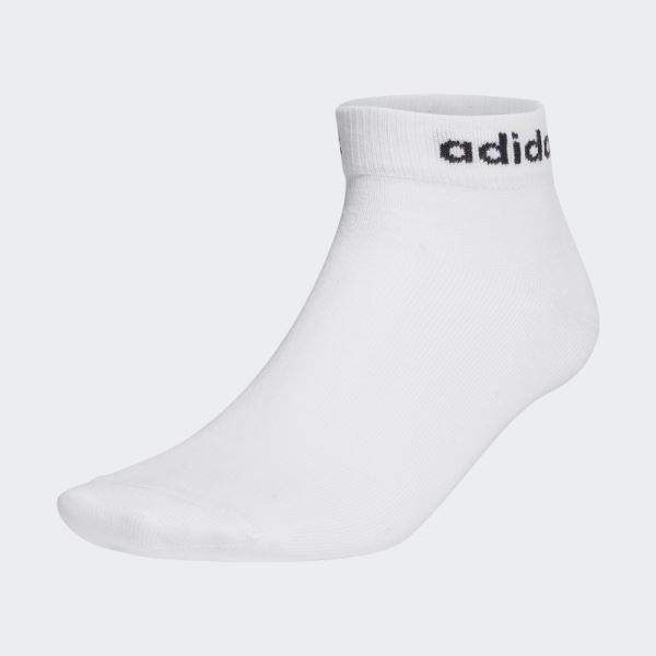 Adidas White Non-Cushioned Ankle Socks 3 Pairs