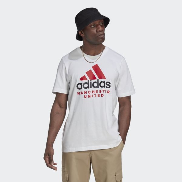 Manchester United DNA Graphic T-Shirt Adidas White