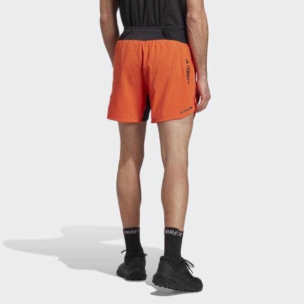 Adidas Orange Terrex Agravic Trail Running Shorts