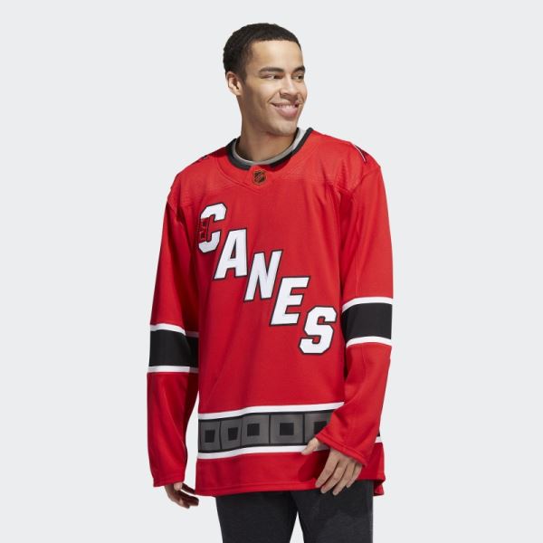 Hurricanes Authentic Reverse Retro Wordmark Jersey Adidas Red