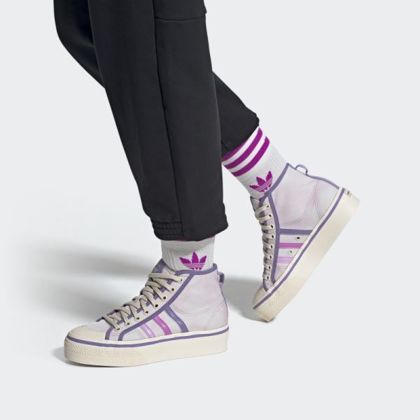 Pink Nizza Platform Mid Shoes Adidas