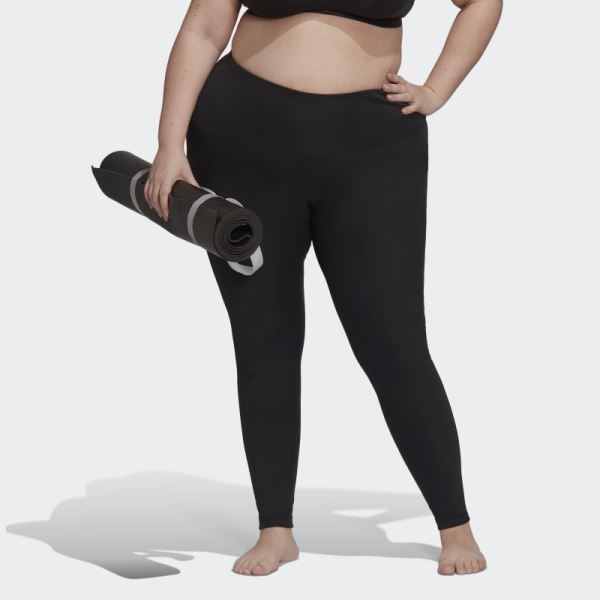 Yoga Essentials High-Waisted Leggings (Plus Size) Black Adidas