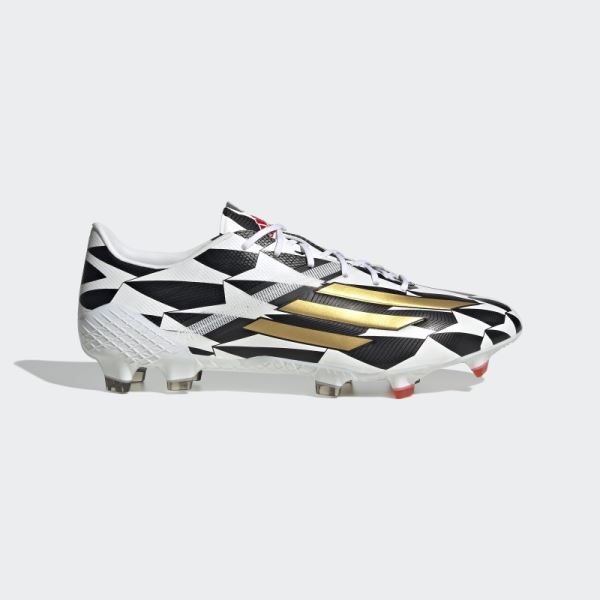 White Adidas F50 Adizero IV Firm Ground Boots