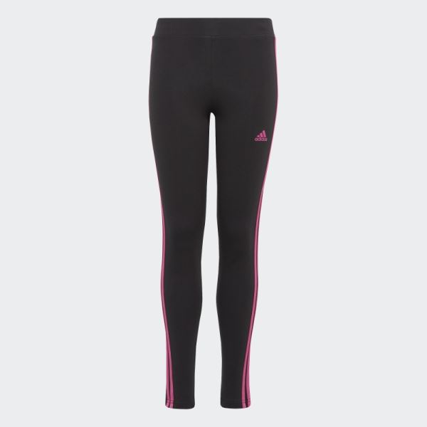 Adidas Essentials 3-Stripes Cotton Tights Fuchsia