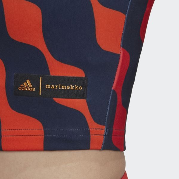 Adidas x Marimekko Train Icons Print Tank Top Hot Orange