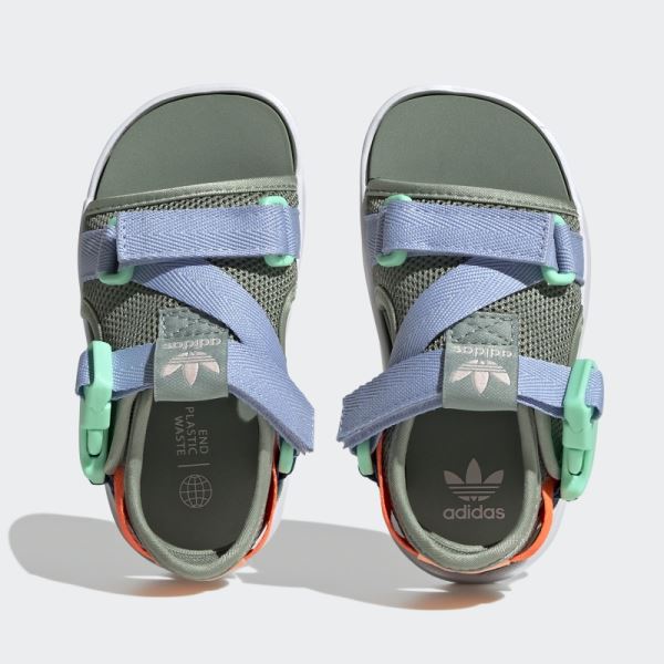 Silver Green Adidas 360 3.0 Sandals