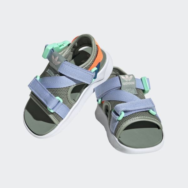 Silver Green Adidas 360 3.0 Sandals