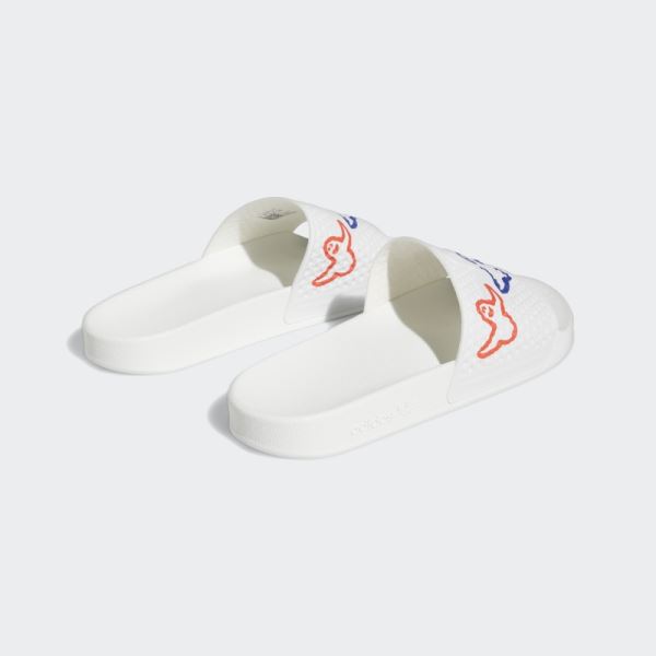 White Shmoofoil Slides Adidas