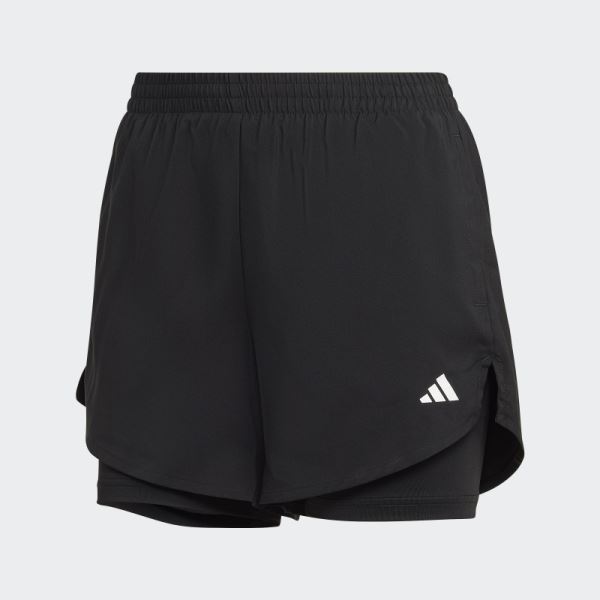 Black Adidas AEROREADY Made for Training Minimal Two-in-One Shorts