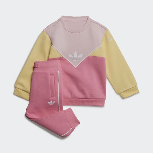 Adicolor Crew Set Pink Adidas