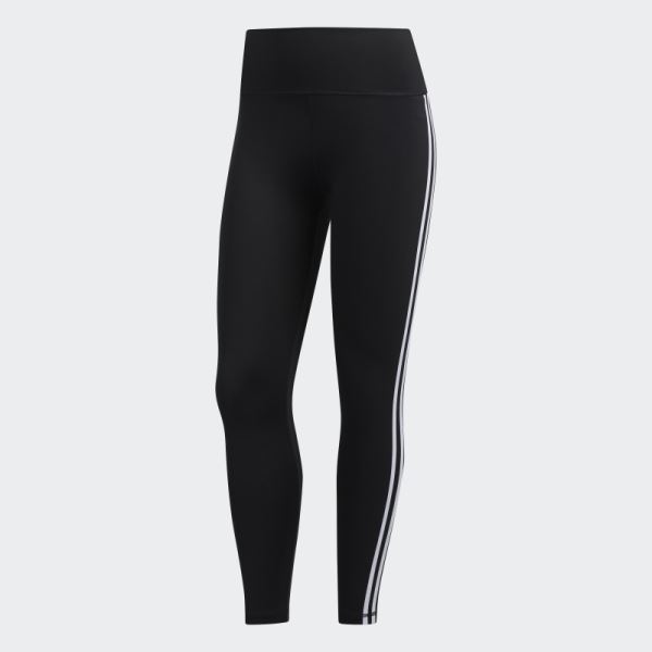 Adidas Black Believe This 2.0 3-Stripes 7/8 Tights