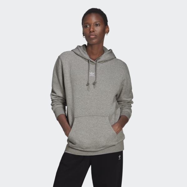 Adidas Medium Grey Adicolor Essentials Fleece Hoodie