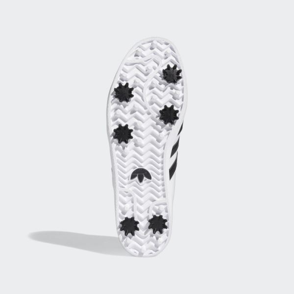 Adidas White Golf Superstar Spiked Shoes