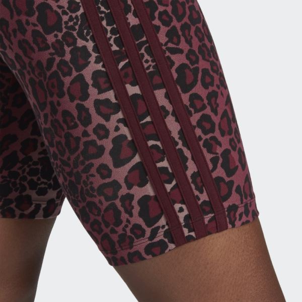 Maroon Bike Short Tights Adidas