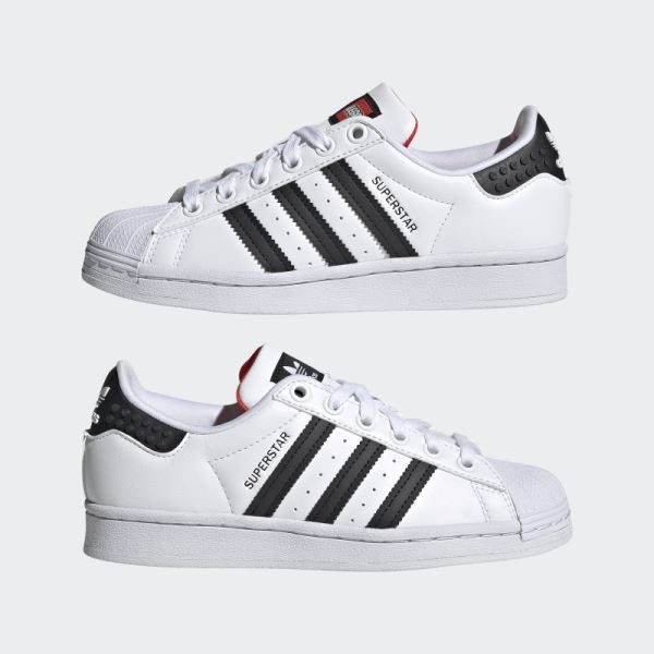 White Fashion Adidas x LEGO Superstar Shoes