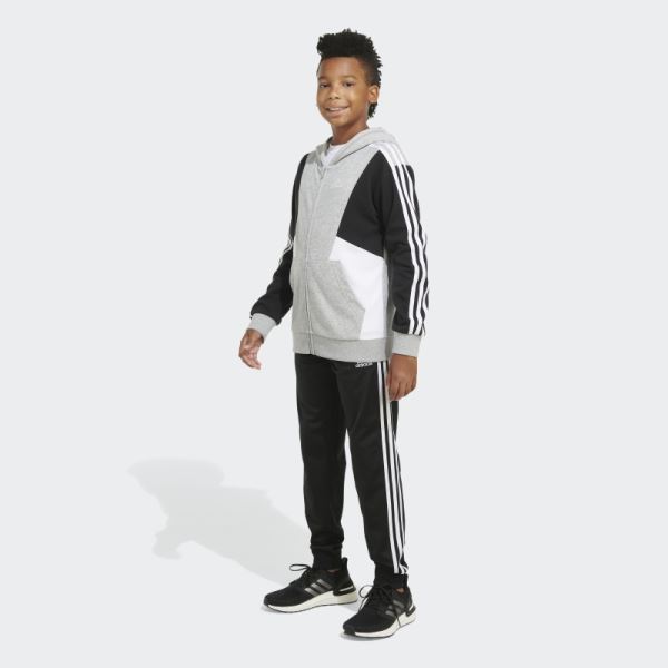 Medium Grey Adidas CLRBLK HOOD FT JKT