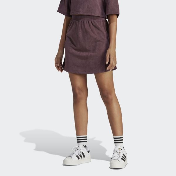 Maroon Adicolor Classics Suede Skirt Adidas