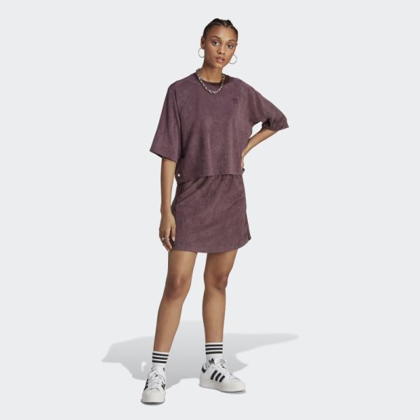 Adicolor Classics Suede Skirt Maroon Adidas