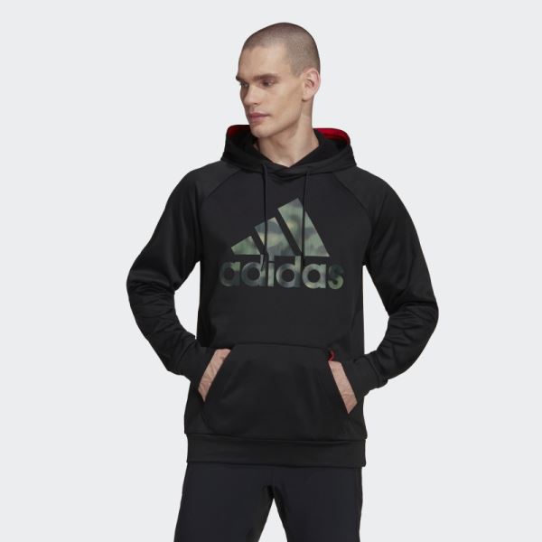 AEROREADY Game and Go Camo Logo Hoodie Black Adidas