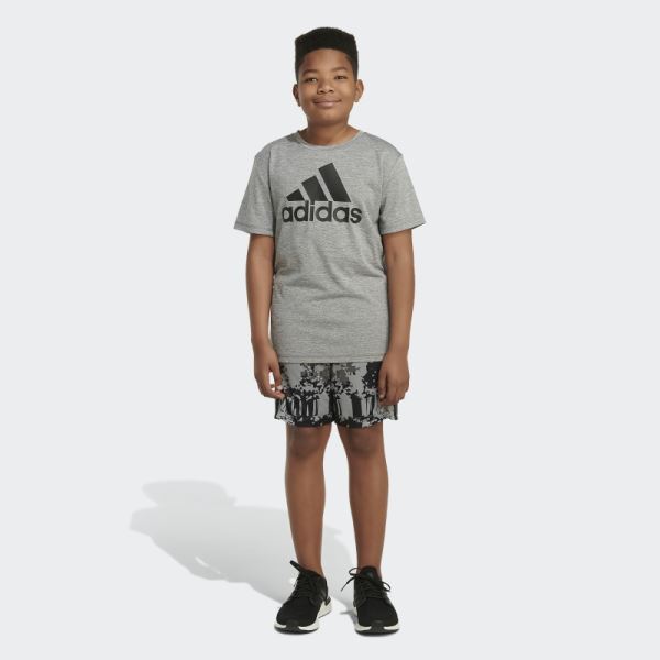 Black Adidas Back to Nature Allover Print Shorts