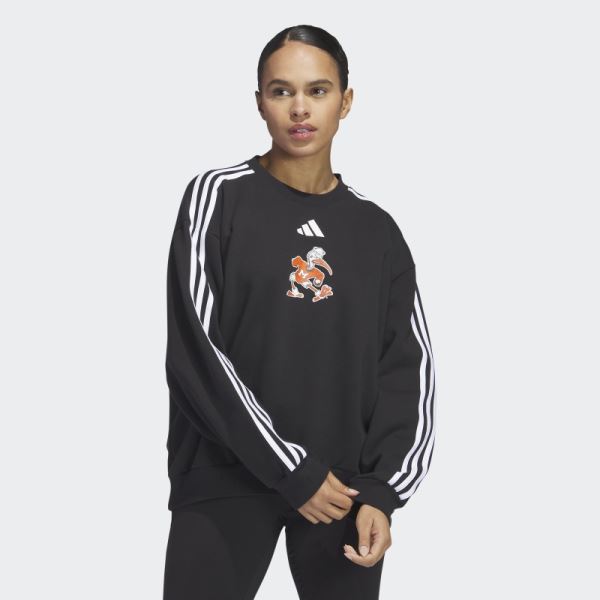 Black Adidas Hurricanes Oversized Crew Sweatshirt