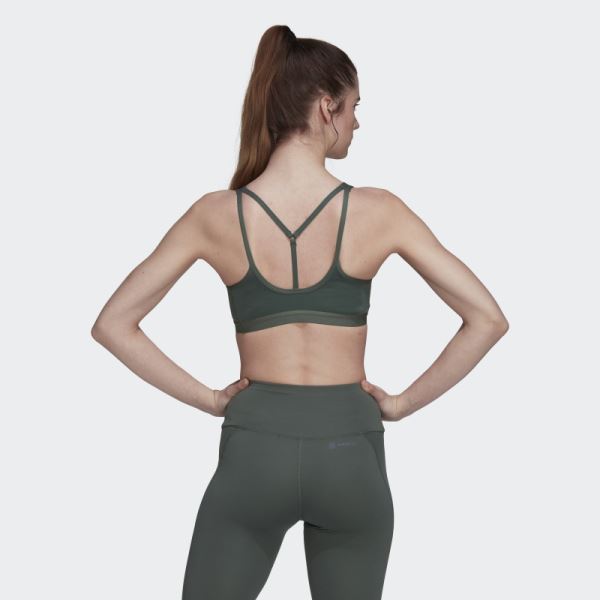 Adidas Coreessentials Medium-Support Bra Green Oxide