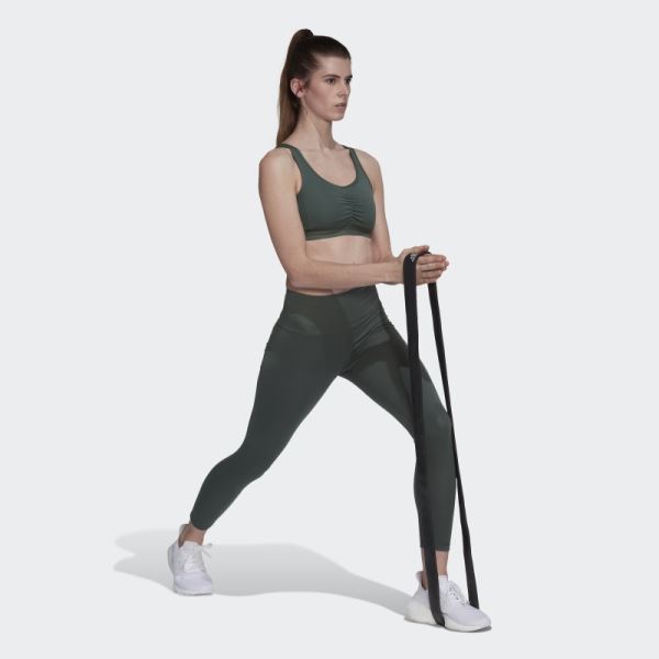 Adidas Coreessentials Medium-Support Bra Green Oxide