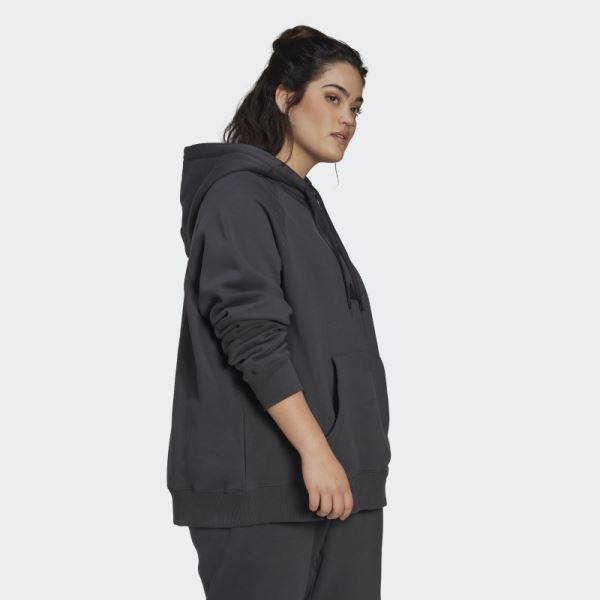 Oversized Hooded Sweatshirt (Plus Size) Carbon Adidas