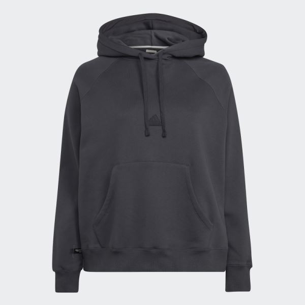 Oversized Hooded Sweatshirt (Plus Size) Carbon Adidas