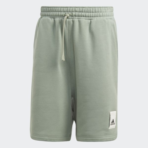 Lounge Fleece Shorts Adidas Silver Green