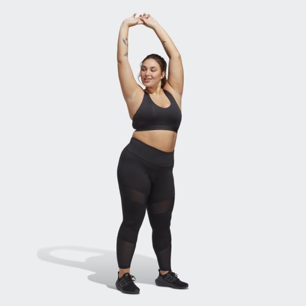 Adidas Black Training Light-Support Bra (Plus Size)